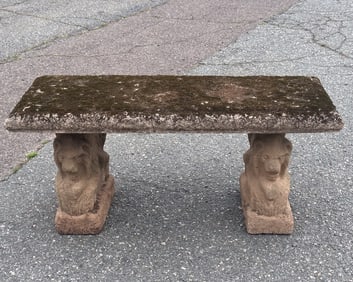 Vintage or Antique Cement Garden Bench