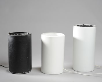 3 Vintage MCM Cannister Up Lights