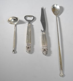 4 pcs. Georg Jensen Sterling Silver