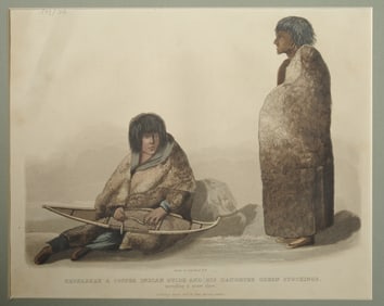1823 Lithograph, Lt. Hood, Copper Indians