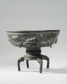 Meiji Japanese Bronze Dragon Censer