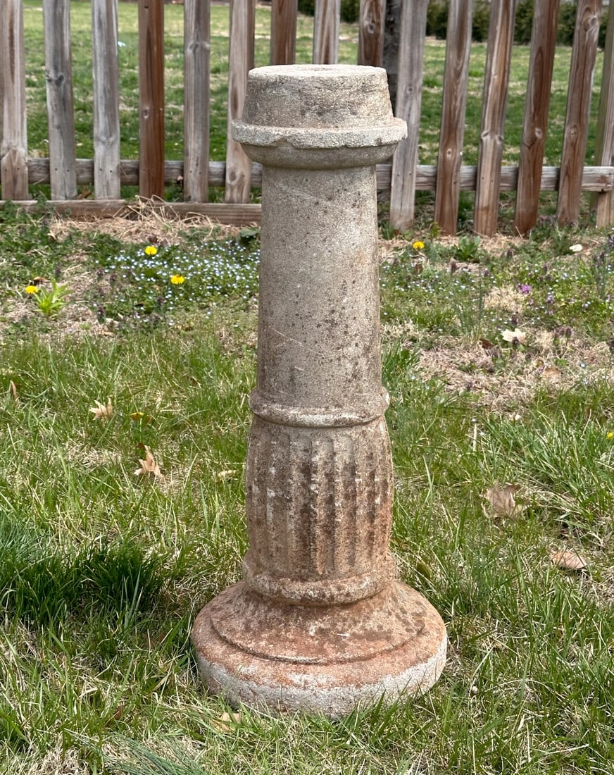 Antique or Vintage Cement Garden Pedestal (1 of 14)
