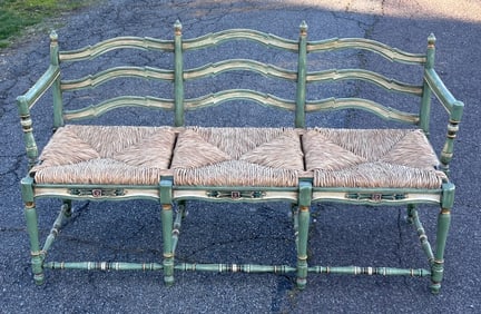 Painted French Provincial Style Bench