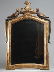 Decorative Mirror with Parrot Motif