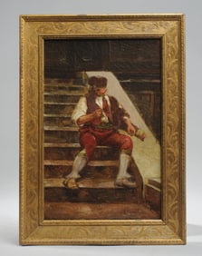 19th C. Oil Painting, Illegibly Signed