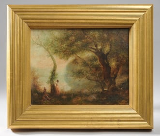 Oil Painting Landscape with Figures