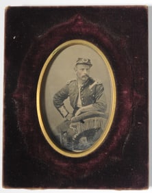 Tintype Civil War Union Officer in uniform