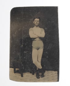 19th C. Tintype of Male Acrobat