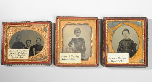 3 Early Photos of Same Boy 1853-1866