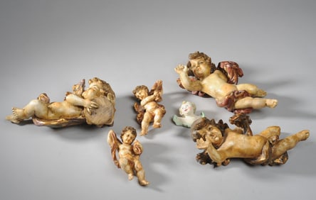 Lot Ceramic Baroque Style Putti