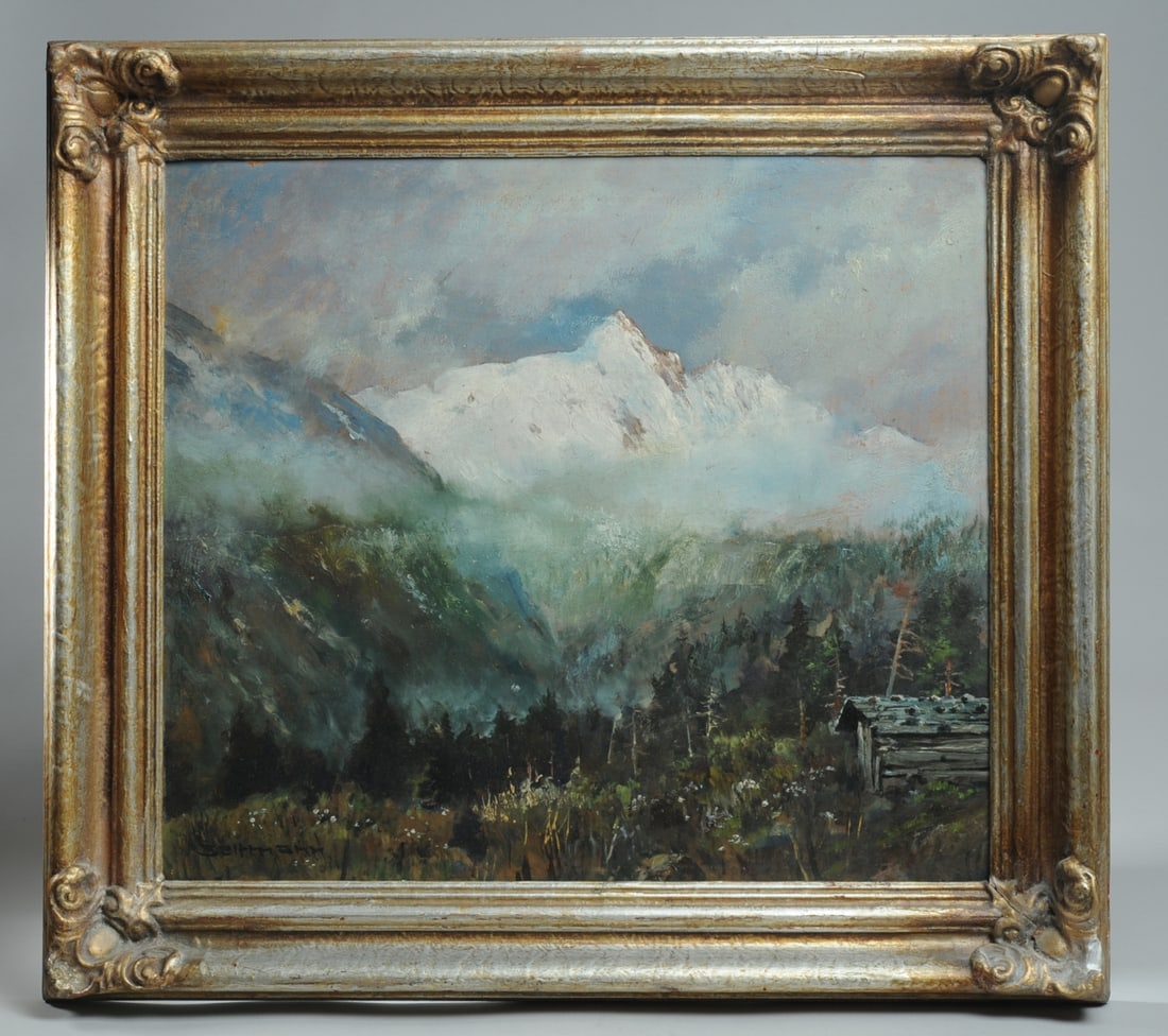 Oil on Masonite Mountain Landscape (1 of 9)