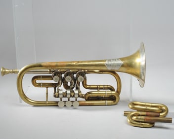 Antique German Rotary Valve Cornet