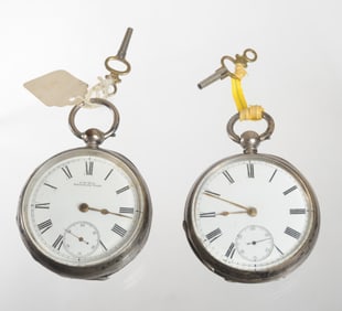 Two Sterling Case Pocket Watches