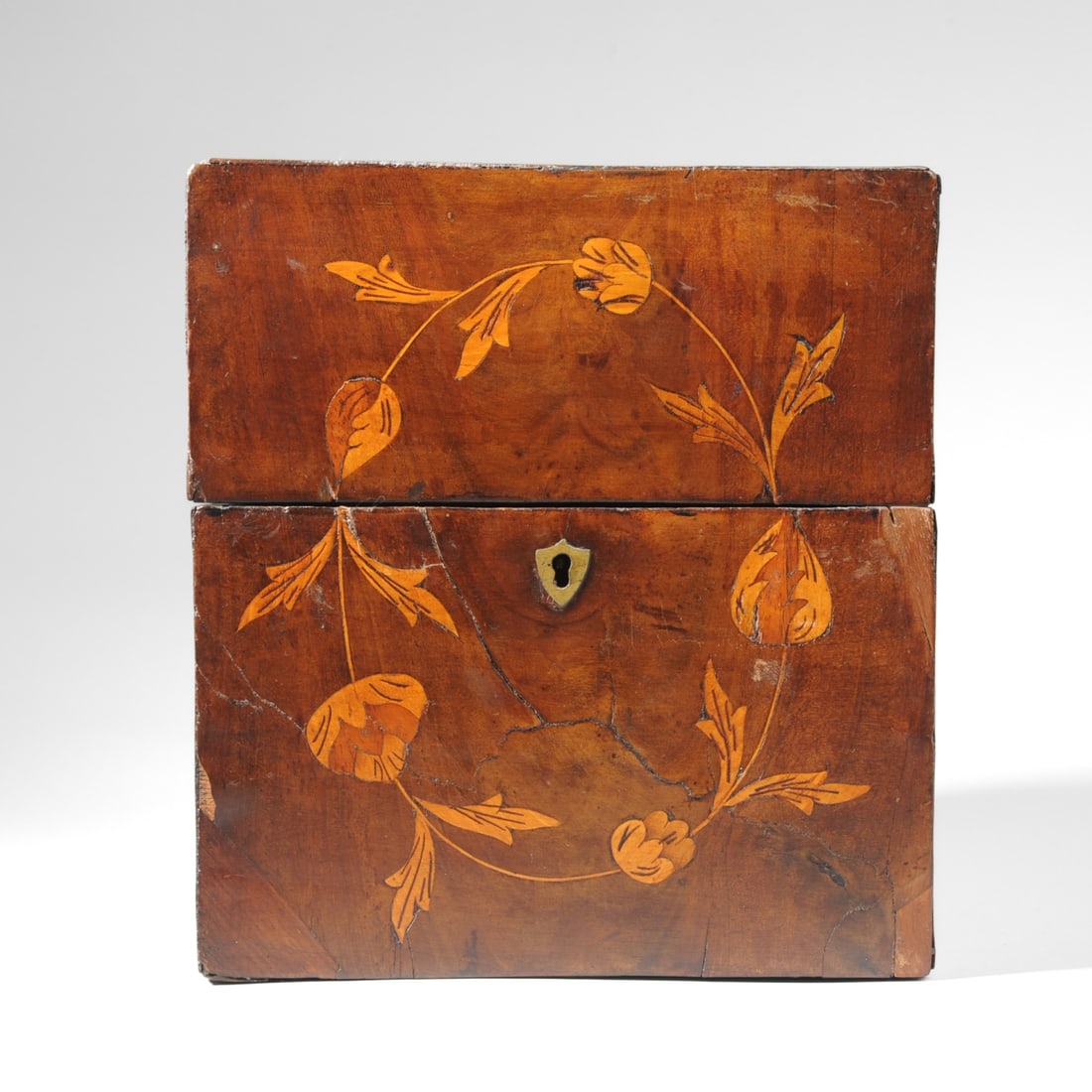 19th C. Marquetry Box, Tantalus? (1 of 8)