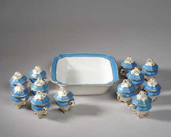 13 Pc. Old Paris Pots de Creme Set