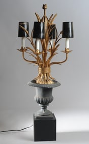 Vintage Hollywood Regency Wheat Sheaf Lamp
