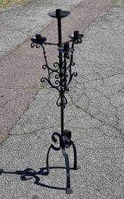 Wrought Iron Standing Candelabra