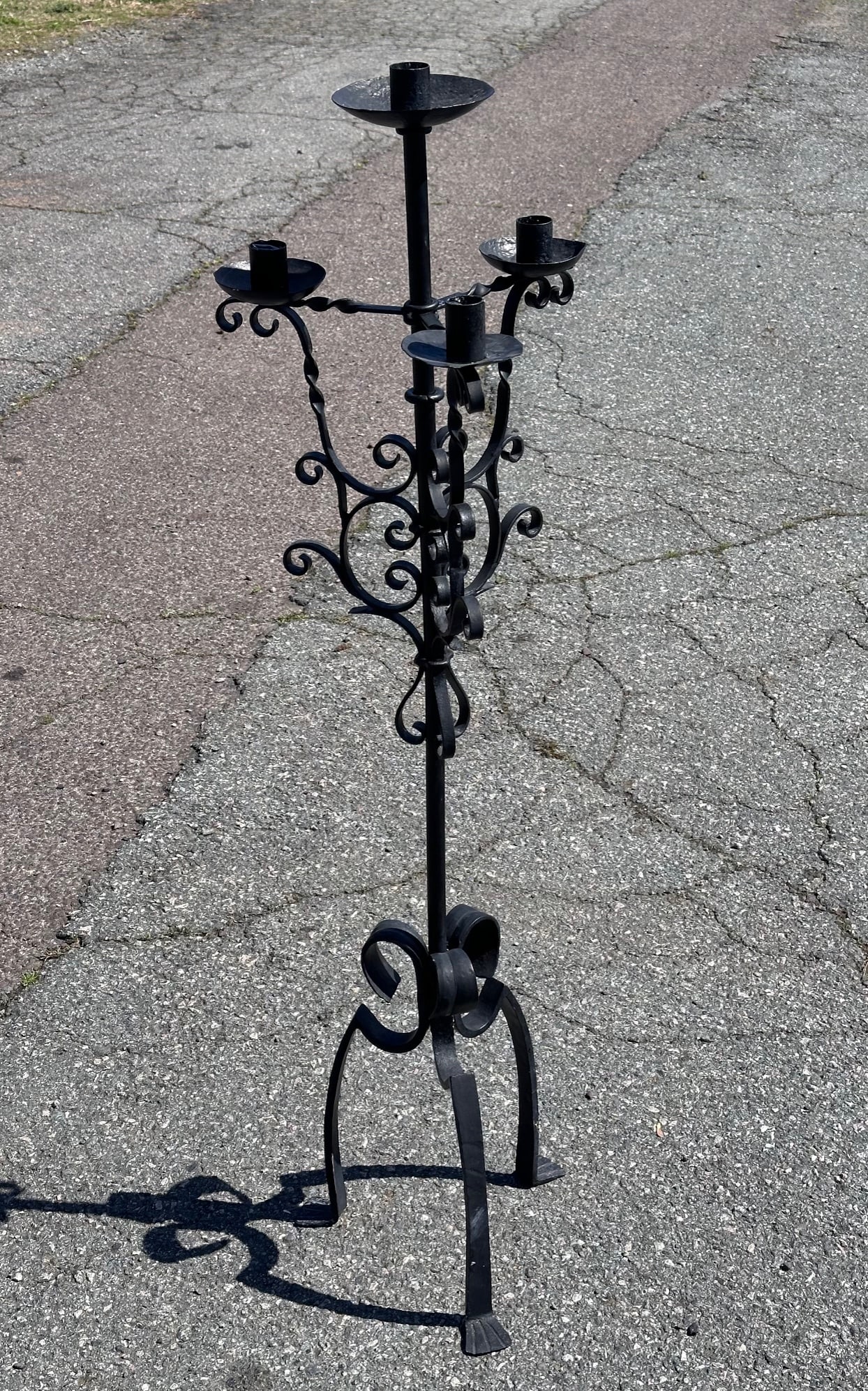 Wrought Iron Standing Candelabra (1 of 6)