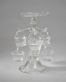 Molded Glass Sweetmeat Tree Epergne