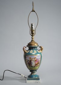 Sevres Style Porcelain Vase as Lamp