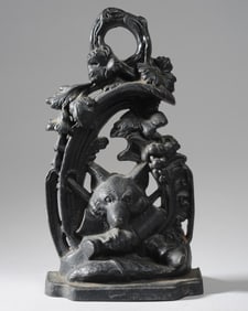 1949 Cast Iron Fox Head Door Stop