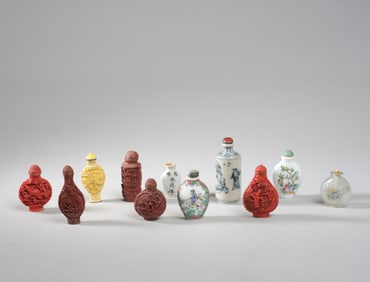 Lot Antique and Vintage Chinese Snuff Bottles