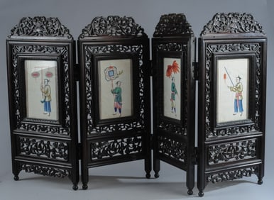 19th C. Chinese Table Screen