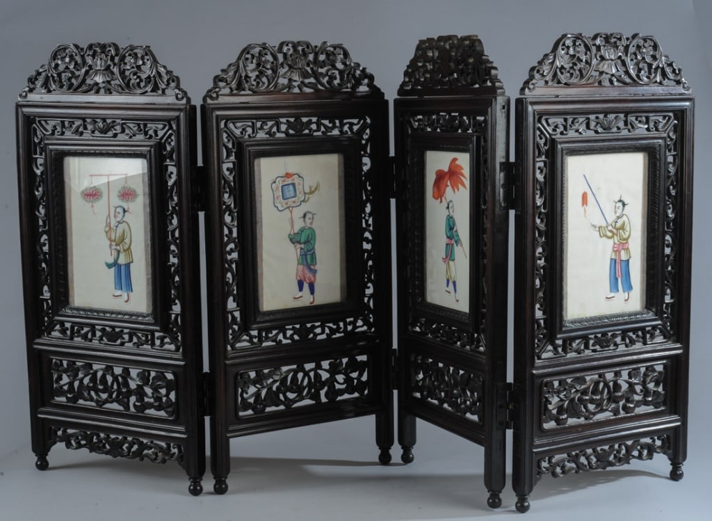 19th C. Chinese Table Screen (1 of 7)