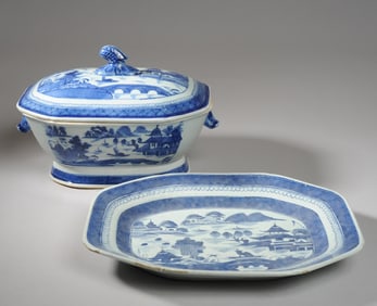 Chinese Export Canton Tureen & Underplate