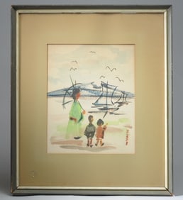 1965 Japanese Style Watercolor