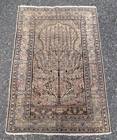 Vintage Persian Kashan Prayer Rug