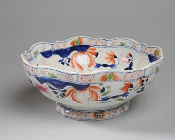 Antique English Imari Ironstone Bowl