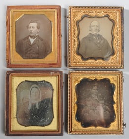 4 Daguerreotypes in Half Cases