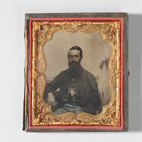 Tintype of Soldier in Civil War Uniform