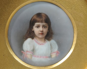 I. D.'d 19th C. Portrait Miniature by F. M. Beetz