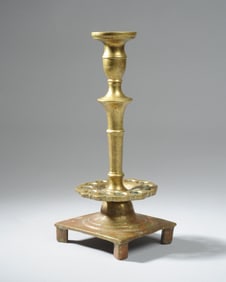 18th C. Brass / Copper Alloy Candlestick