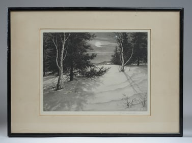 R. W. Woiceske Etching "Moon Shadows"
