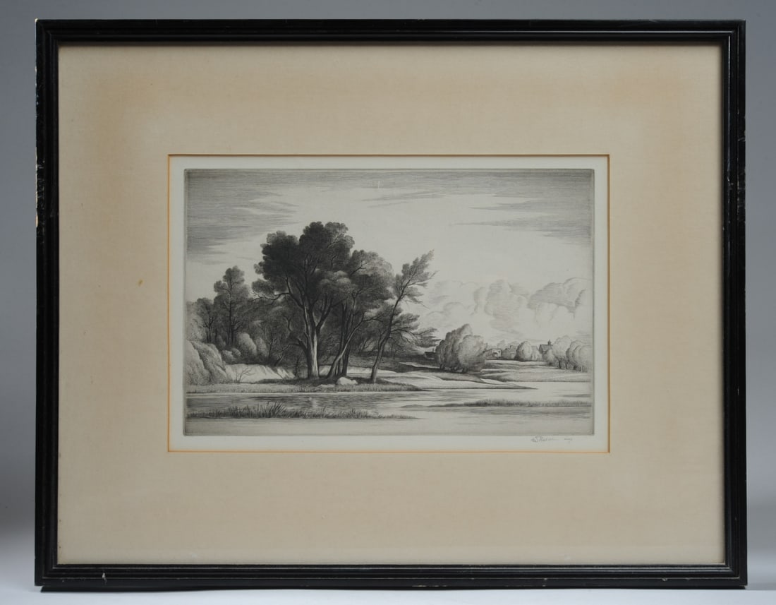 Thomas W. Nason Engraving, Amston Pond (1 of 5)