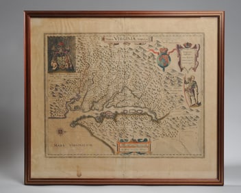 Blaeu c.1640 Map: Nova Virginia Tabula