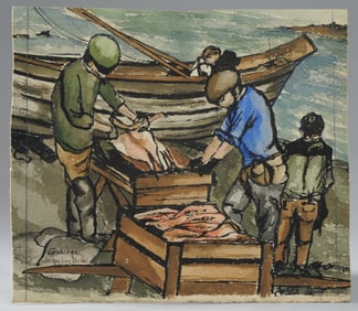 Watercolor on Paper Signed Jacqueline Burke