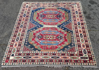 Hand Knotted Kazak Style Rug