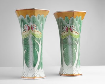 Pair Art Nouveau Style Vases