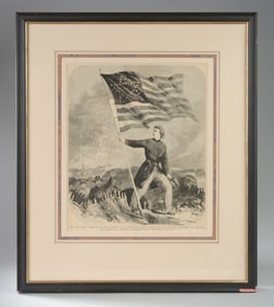 "The Old Flag Again on Sumter" Civil War Print