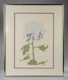 Henry Evans "Chrysanthemum" Original Linocut