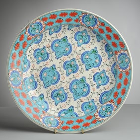 Turkish Kutahya Iznik Style Pottery Charger