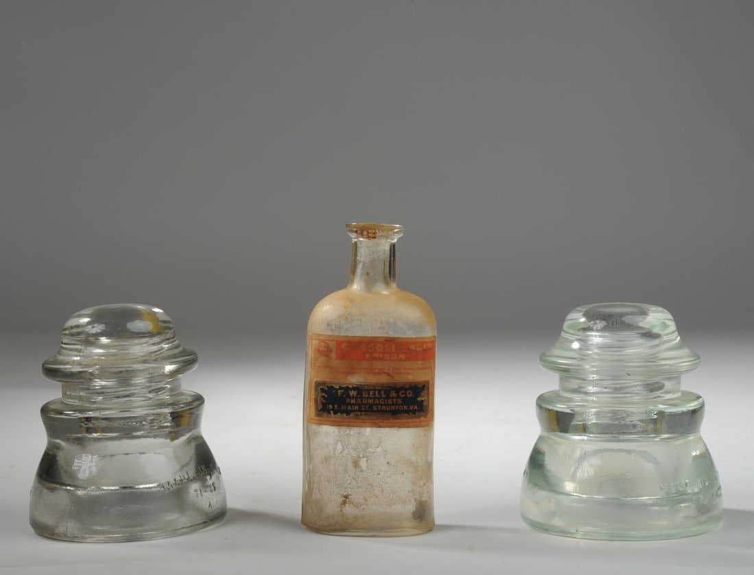 Staunton, Va. Poison Bottle + Insulators (1 of 5)