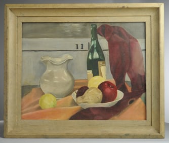 Mid 20th C. Oil on Board Still Life