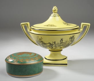 Two pcs. Mottahedeh Porcelain