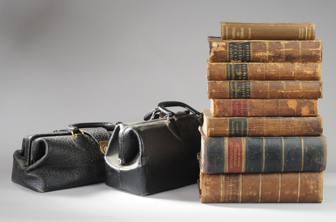 Mixed Grouping Doctor's Bags & Medical Books (1 of 5)