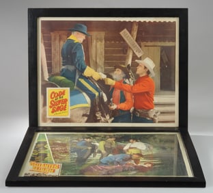 Two Vintage Lobby Cards, Westerns